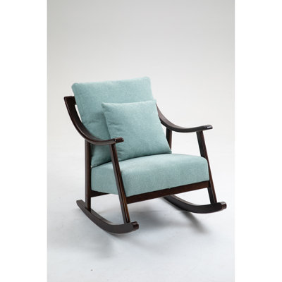 Chaise avec accoudoirs rembourrée et confortable en bois massif Mid Century Modern