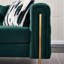 Canapé de salon Chesterfield en velours capitonné, l 84,25 po, vert-312342877