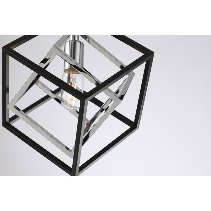 Luminaire suspendu géométrique réglable à 1 lumière avec finition double Natyia