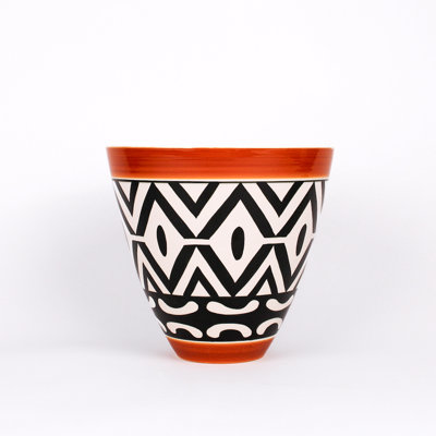 African Handmade Ceramic Dessert Bowl