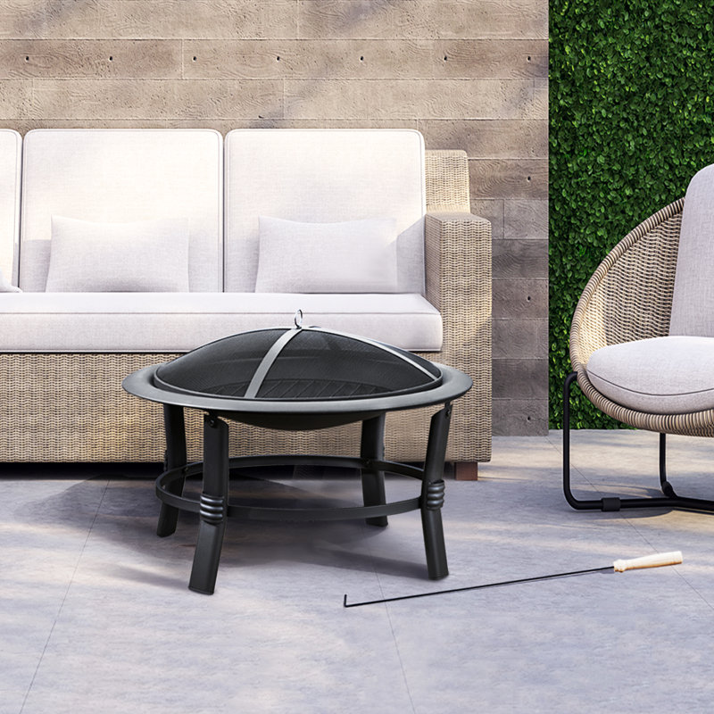 Round Steel Wood Burning Smokeless