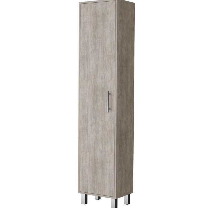 Armoire de rangement en sac de couchage gris béton avec 5 tablettes - Les sacs de rangement à 5 tablettes créent un espace de vie organisé