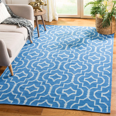 Rennie Hand Woven Cotton Geometric Rug