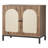 Sideboard Buffet Cabinet, Kitchen Storage Cabinet with Adjustable Shelf for Living Room, Hallway, 2 PCS-1980992867
