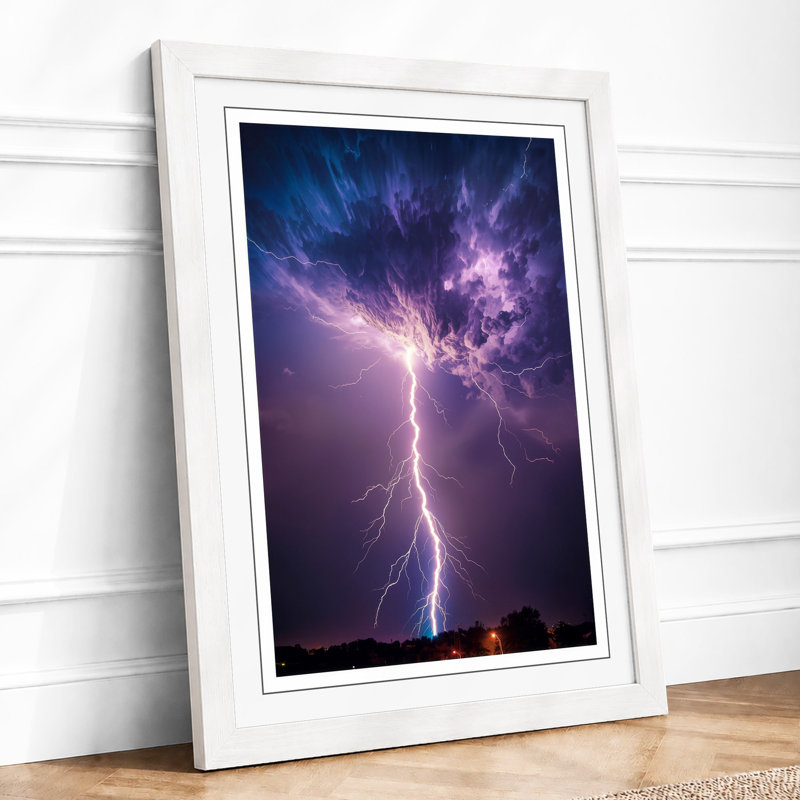 Storm in the Making Modern - Framed Print, A2 - 59.4 x 42.0 cm, White