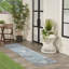 Tapis bleu / gris en polypropylène tissé à la machine Latrell-641317321