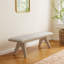 Lewis Sumire Upholstered Bench In Ginger And Natural Linen