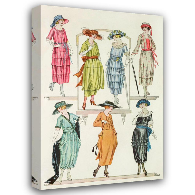 "Printemps des robes" par MuseumPrints - Art sur toile tendue avec châssis, H 24 po x l 17 po