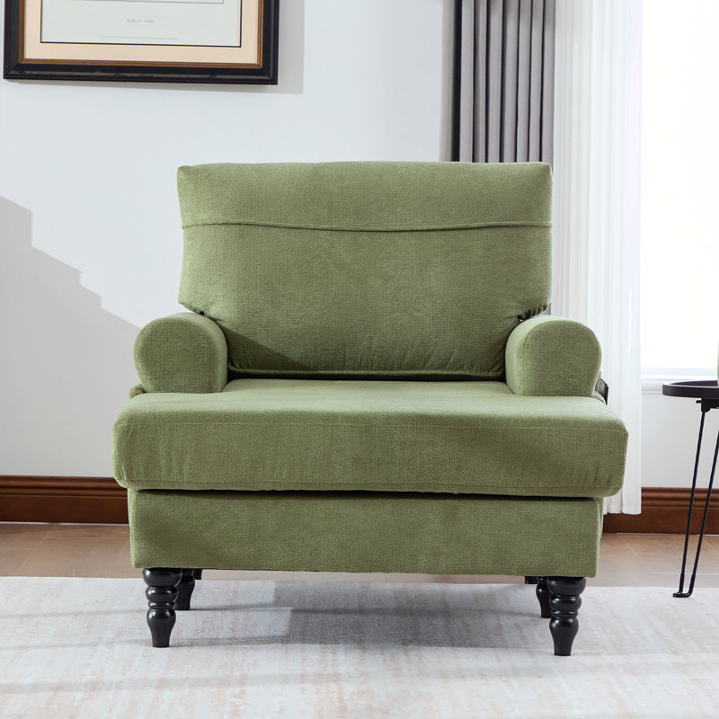 Canapé inclinable Chenille, Vert olive