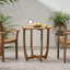 Élégante table circulaire en bois 27,5 po Hermosa pour le salon, la terrasse et la maison