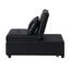 Canapé-lit pliant avec repose-pieds NOIR-1135049406