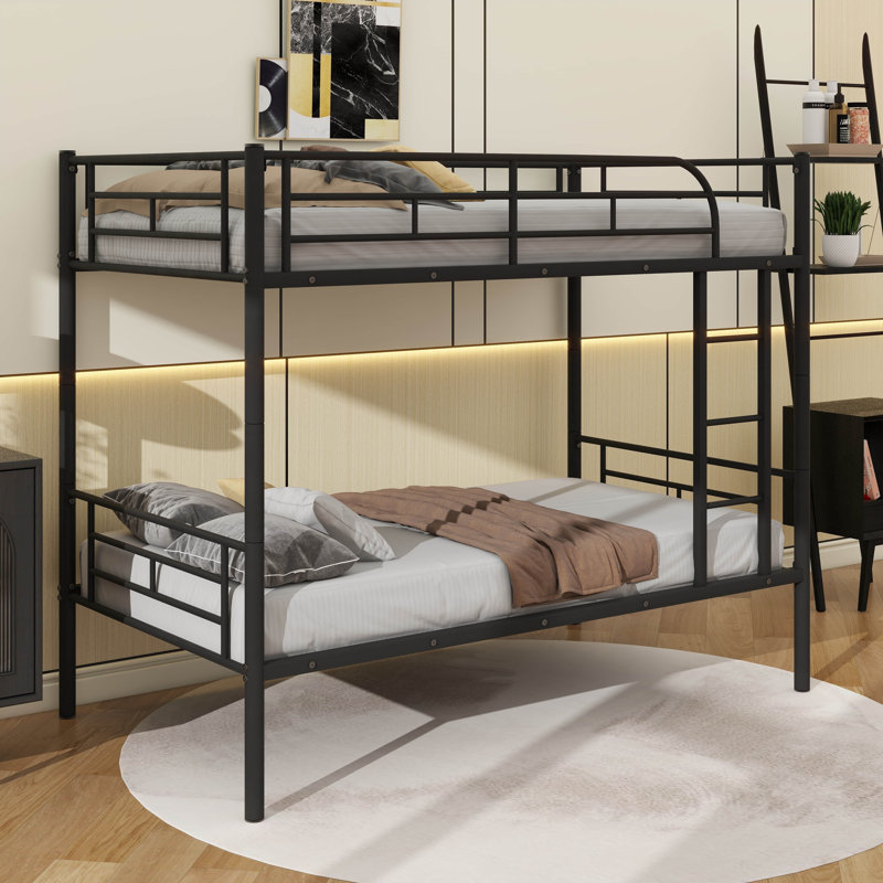 Metal Bunk Bed, Black