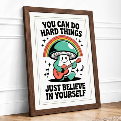 Believe in Yourself Typography - Framed Print