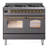 ILVE Nostalgie II Series 40 inch Dual Fuel Range with 6 Black Brass Burners (Limited Edition) (Glass Door)-114576222-114576225