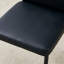 Ensemble de 2 chaises de salle à manger modernes en polyuréthane noir avec pieds en métal robustes pour la cuisine