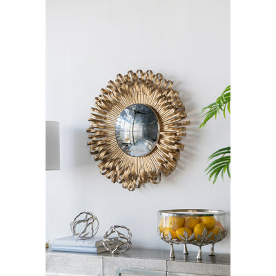 Miroir décoratif rond en fer