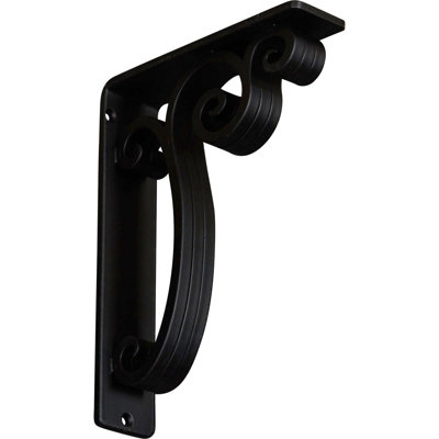 2"W x 7 1/2"D x 10"H Avery Wrought Iron Bracket, (Triple center brace) (4-Pack)