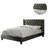 Contemporary Full Bed With Silver Faux Leather Upholstered Headboard And Frame Size Bedroom Legs