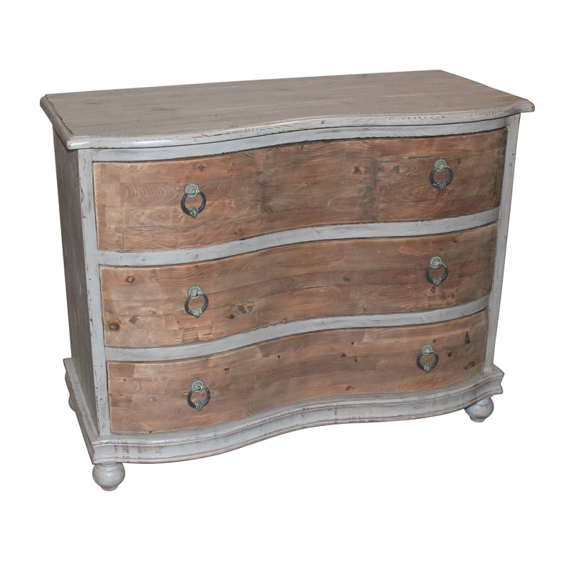 Commode 3 tiroirs l 43,5 po Steffi, Gris
