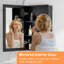  Armoire à pharmacie avec miroir et cadre de meuble-lavabo encastré ou à fixation en surface de 20 po x H 28 po avec tablette réglable en verre trempé, grand espace de rangement (noir)-1005540910-1005540904