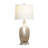 30" Crystal Table Lamp With White Shade