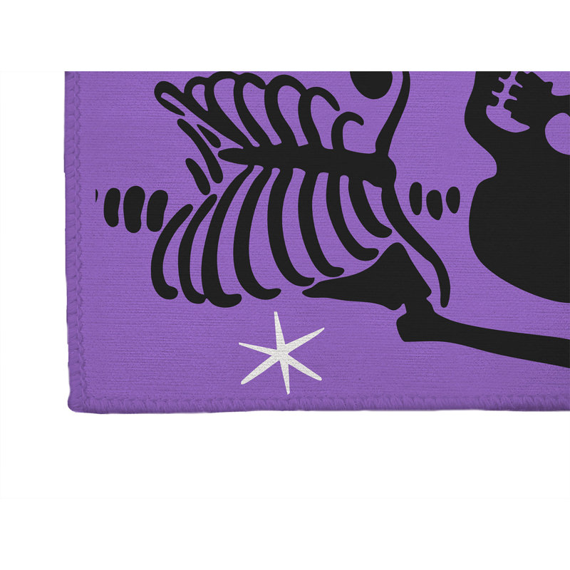 Tapis d'entrée antidérapant Skeleton, Mauve, L 36 po x L 60 po
