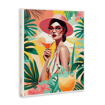 Toile cocktail exotique d'été, design par Tabz Jones