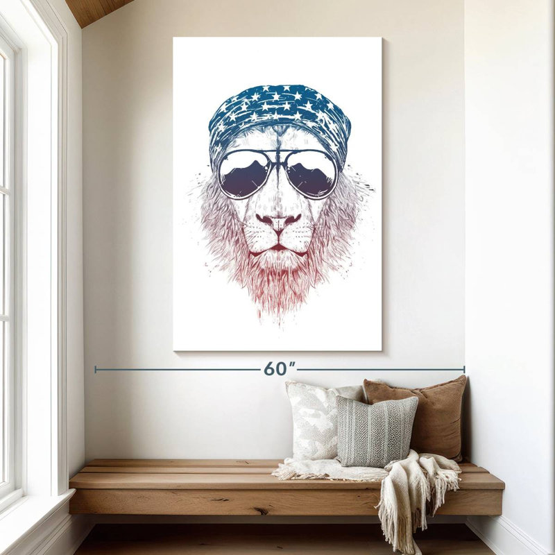 Lion sauvage Brampt, H 51 po x l 34 po