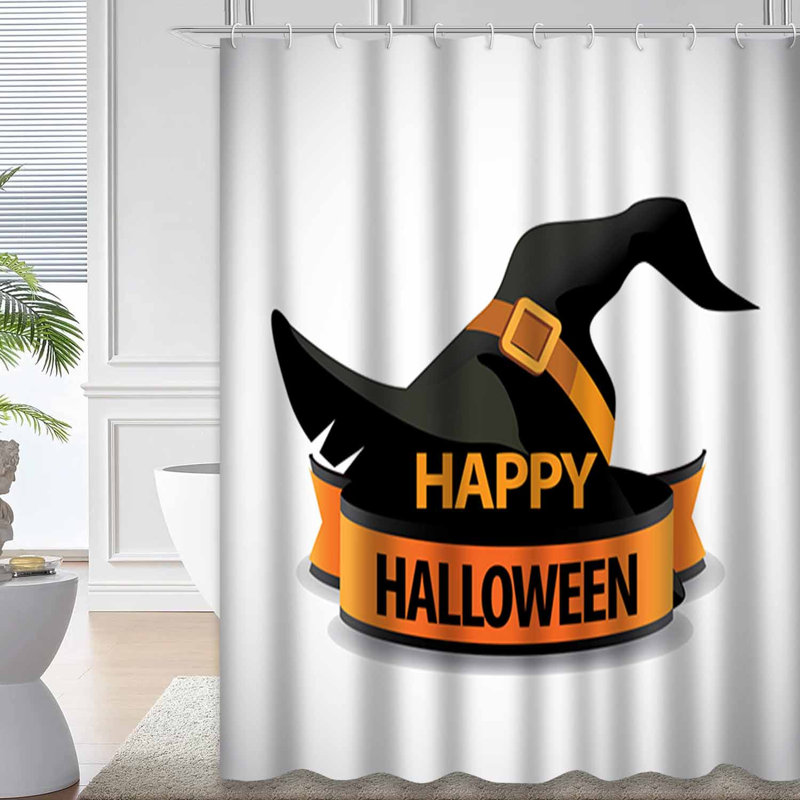 Rideau de douche Happy Halloween, L 72 po x l 84 po
