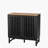 Accent Cabinet with Slatted Grille Striped Door Modern Cabinet High-Quality MDF and Metal Leg