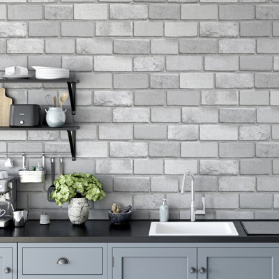 Truman Dove Brick Wallpaper