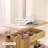 Modern Minimalist Solid Wood Natural Color Height - Adjustable Rotating Mobile Side Table
