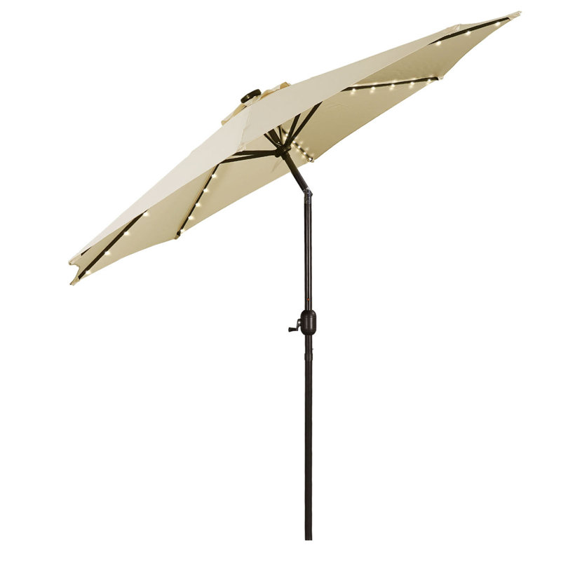  Parasol de marché 9 pi, Beige, H 90,6 po x l 108 po x P 108 po