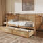 Lit de jour simple en rotin de style traditionnel avec 2 tiroirs pour un espace limité, chambre d'amis