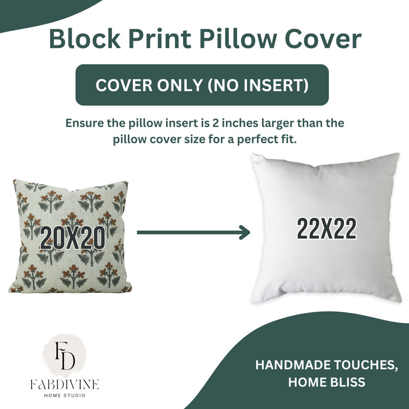 Coussin décoratif décoratif en lin épais épais Fab Divine Accent, (Chahat, brun), H 20 po x l 20 po, Carré