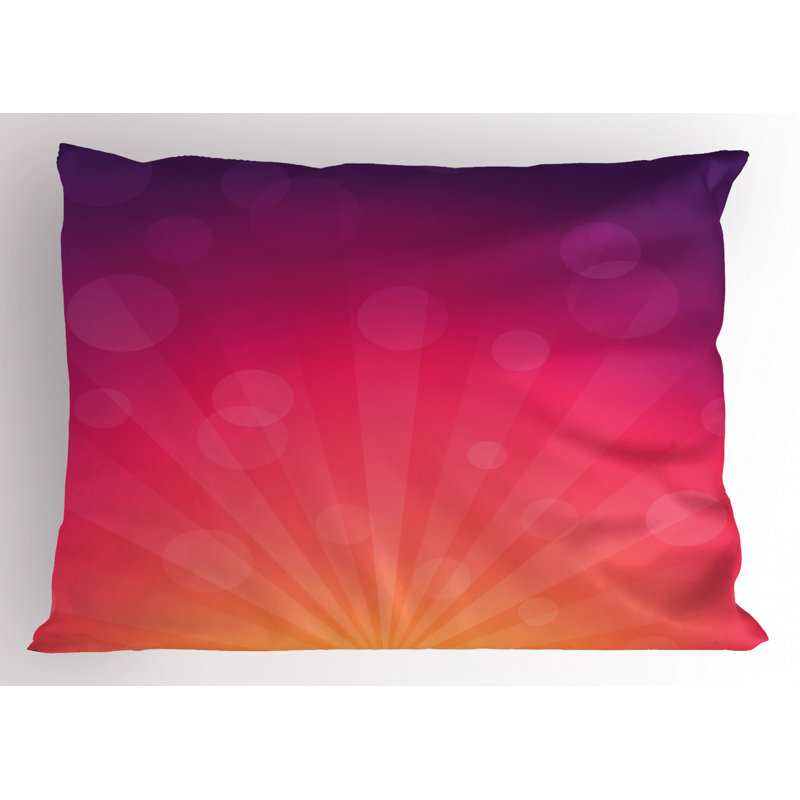 Blue/Pink/Purple Polyester Microfiber Piece Sham, Twin