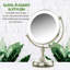 Miroir de maquillage de table lumineux 9 "avec grossissement 1X / 5X, miroir de meuble-lavabo double face avec lumières DEL à intensité variable, conception pivotante à 360 ° et double alimentation, nickel brossé MGT95BR1X5X-1024513229-1024513219