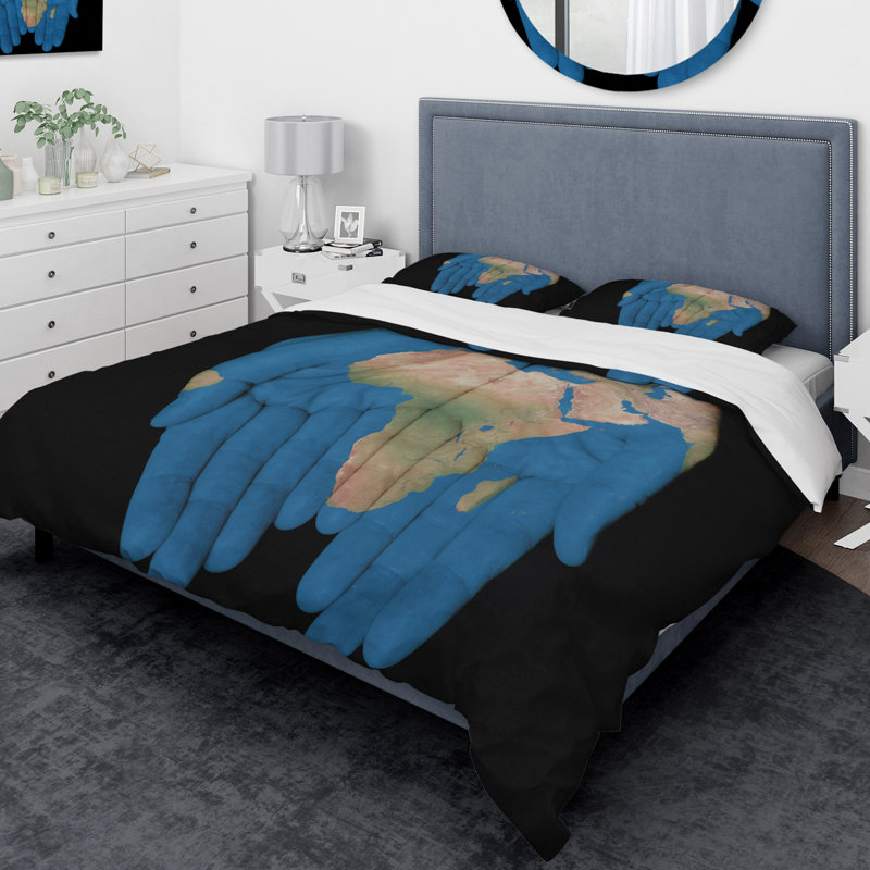 Ensemble de housse de couette Designart, Housse simple + 1 taie décorative