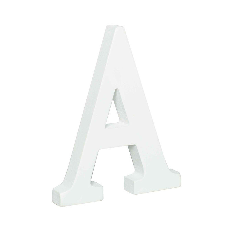 Bloc de lettres en bois, A