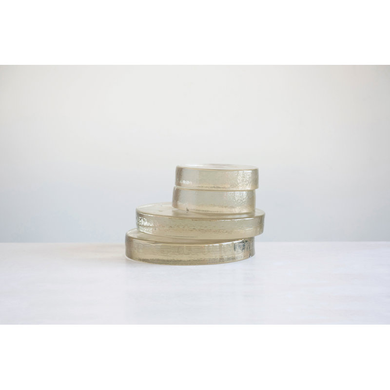 Glass Tray, 5.08cm H x 20.32cm W x 20.32cm D, Clear