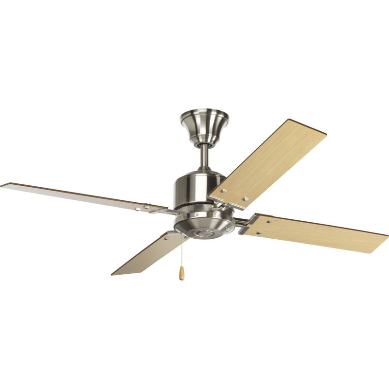 North Park 52'' Ceiling Fan, Brushed Nickel with Cherry / Natural Cherry Blades