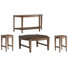Guilliams Round Cocktail Table With 2 End Table And Demilune Sofa Table