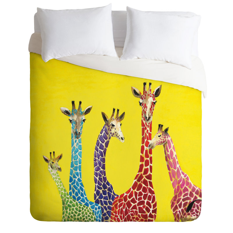 Ensemble de housse de couette girafes, Housse de couette pour très grand lit et 2 très 