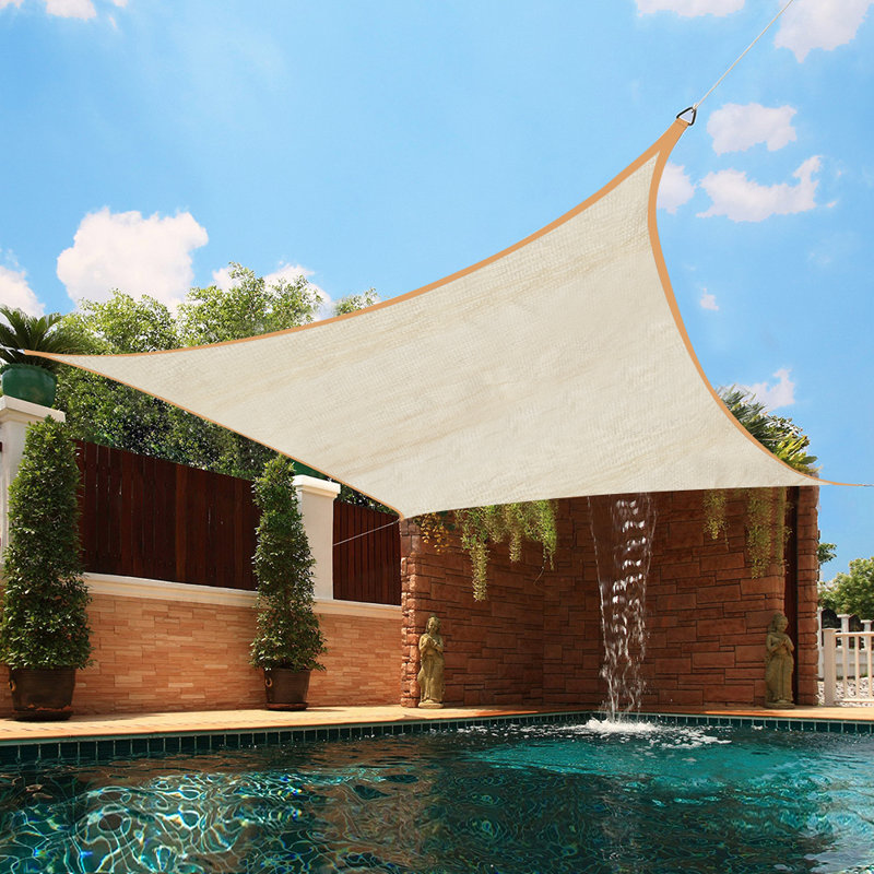 Drumnasole 3.6m x 3.6m Square Shade Sail, Cream