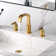 Widespread Bathroom Faucet with Drain Assembly