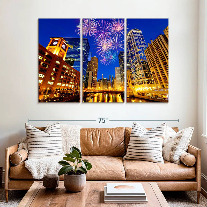 Nicci Chicago Sky Lights, H 42 po x l 65 po