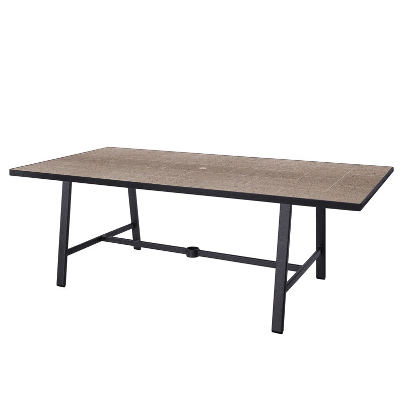 Marin Outdoor Rectangle Dining Table, Canyon Taupe, Graphite