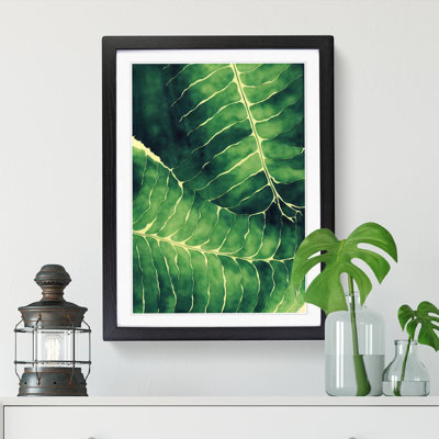 Aagman Fern Leaf In Watercolour Vol.2 - Single Picture Frame Print