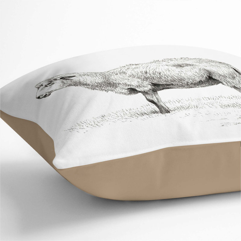 Square Cushion, Stone, 40cm H x 40cm W x 15cm D