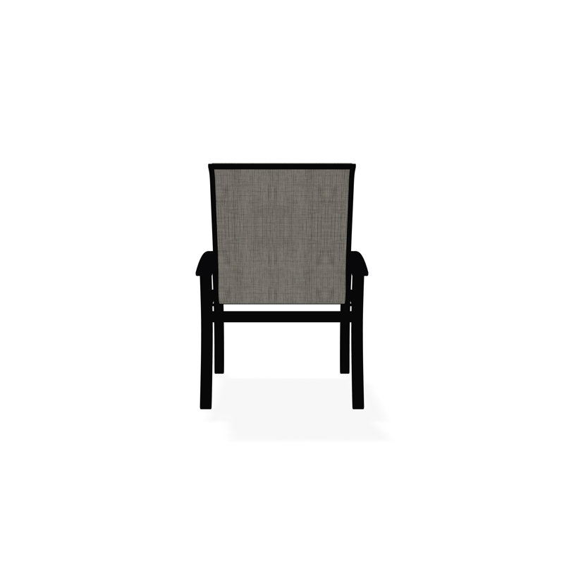 Belle Isle Outdoor Dining Chair, Smoke, Black